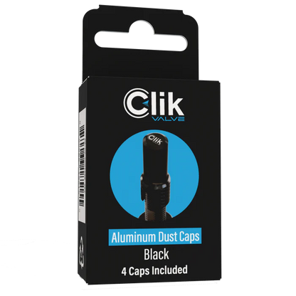 CLIK VALVE PREMIUM DUST CAPS 4PCS BLACK